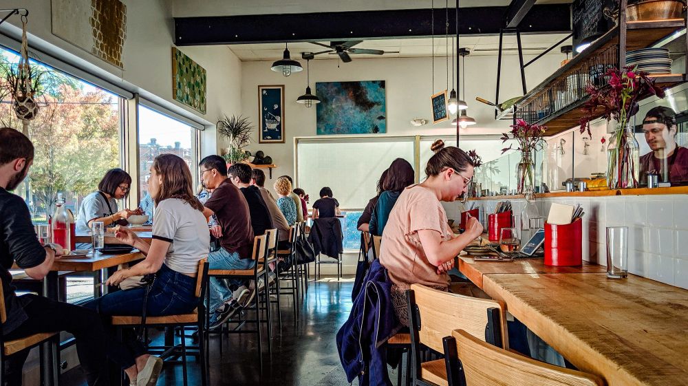 Durhamites enjoy lunch at Rose's Noodles, Dumplings and Sweets.