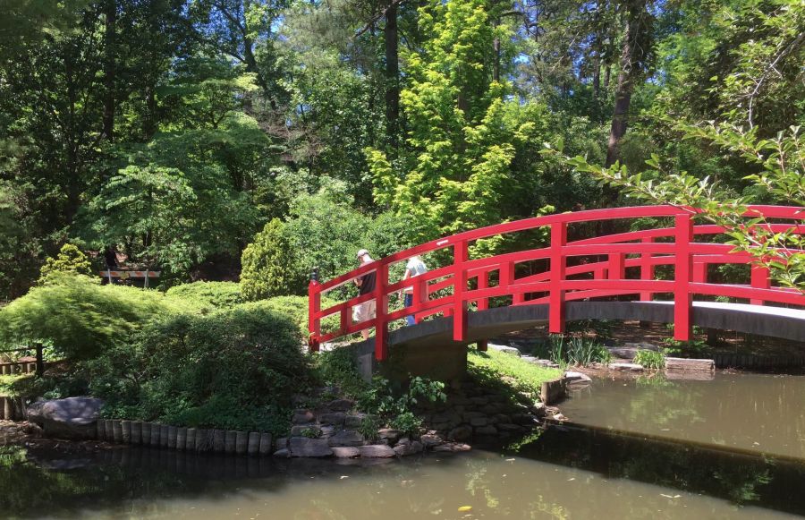 red bridge at duke gardens