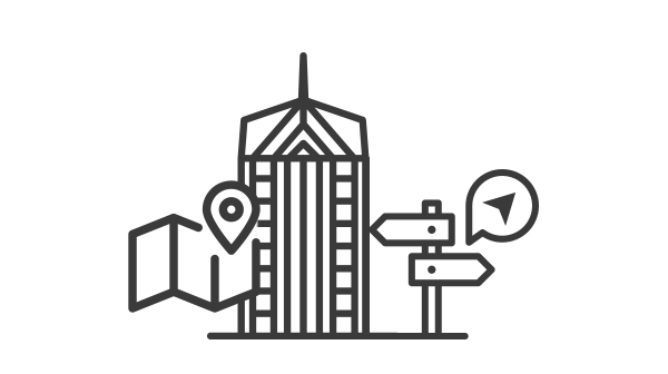 icon of maps and wayfinding around Durham